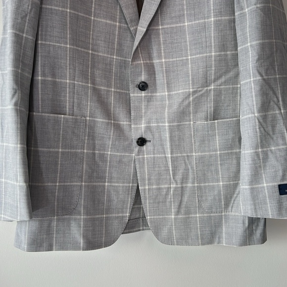 Brooks Brothers 1818 Regent Fit Suit Gray/Cream Plaid - Picture 3 of 16